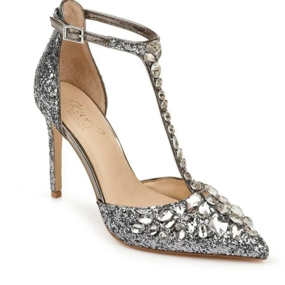 Jewel Badgley Mischa Smoke Glitter Pumps